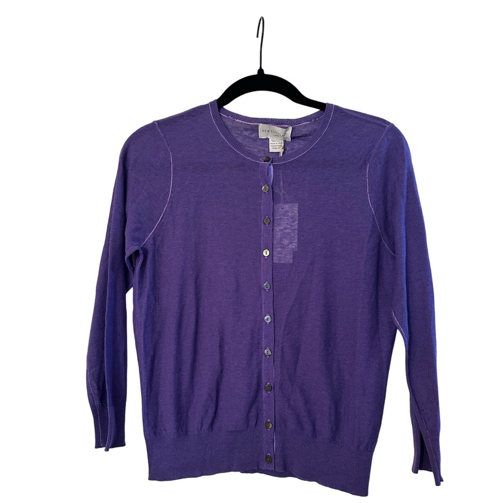 NWT New Scotland purple lightweight cardigan